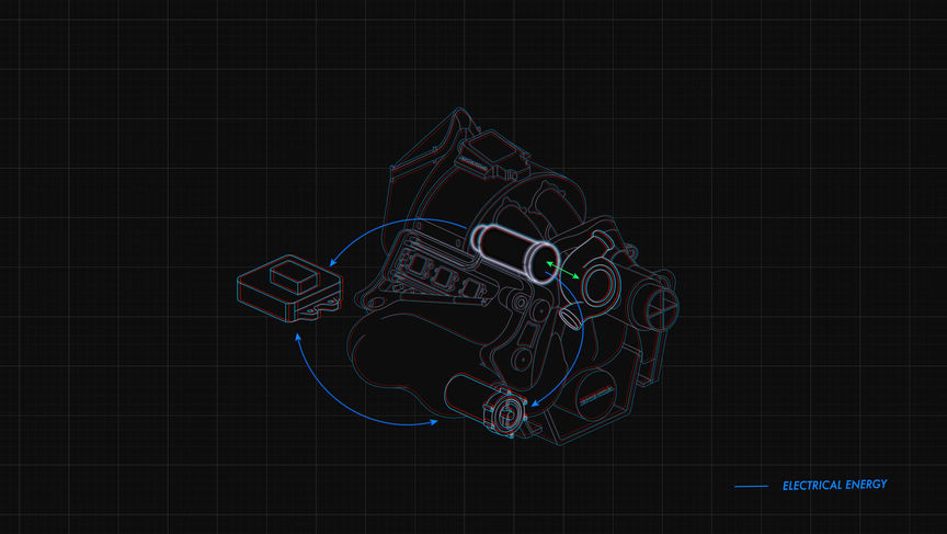 3D CAD model motorgenerátoru
