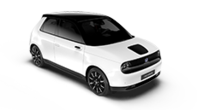 Tříčtvrtinový pohled zpředu na model Honda e