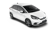 Tříčtvrtinový pohled zepředu na modely Honda Jazz a Jazz Crosstar