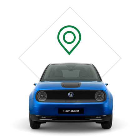 Detailní pohled na vůz Honda e