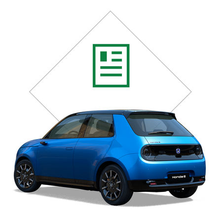 Detailní pohled na vůz Honda e