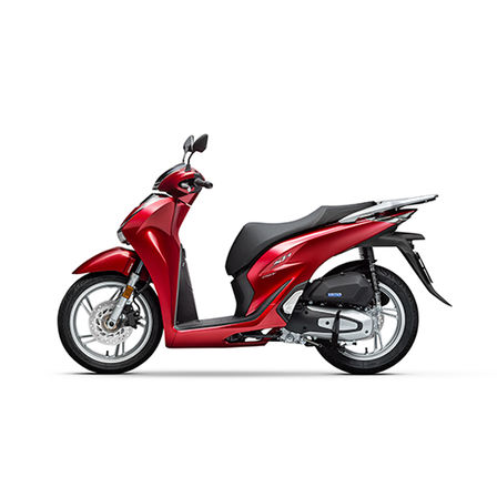 Honda SH150i, levá strana, model Pearl Splendor Red